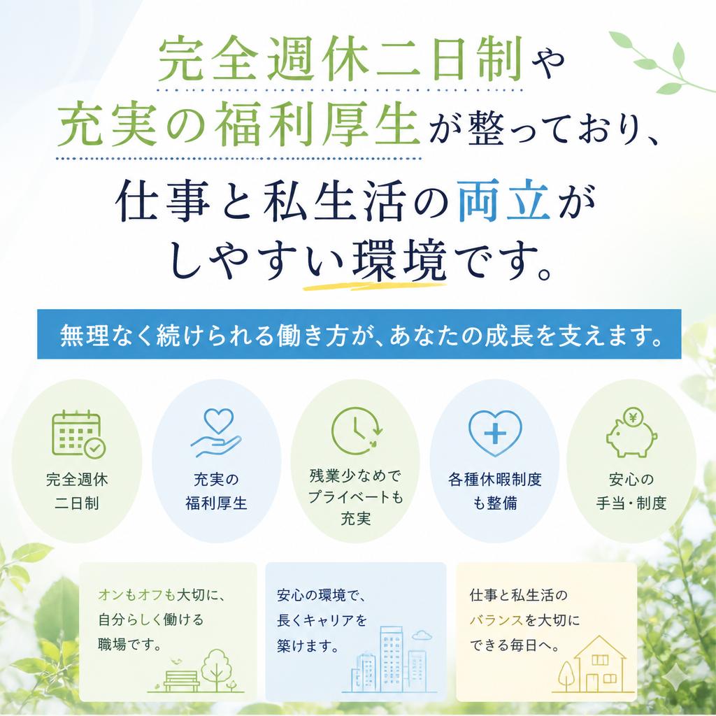 ライフワークバランスを大切に