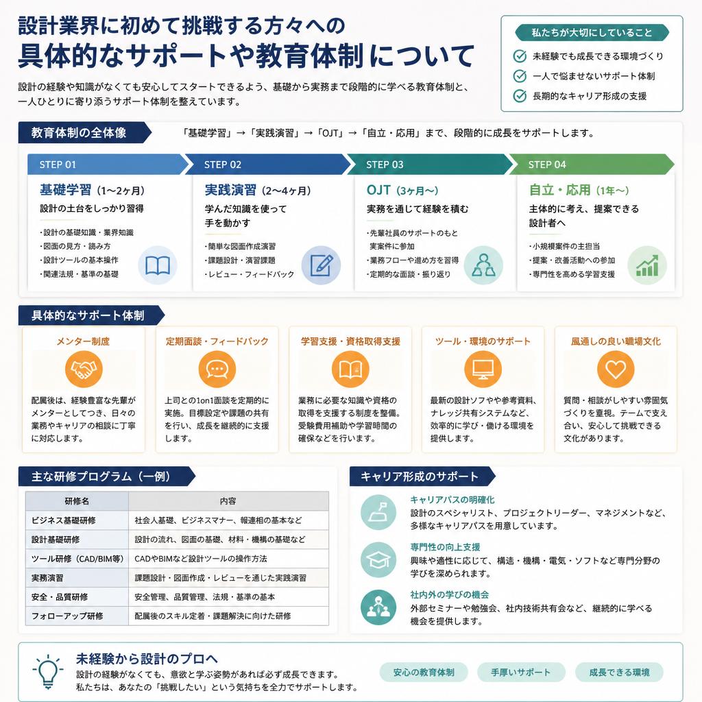 5. 未経験者歓迎！丁寧なサポート体制