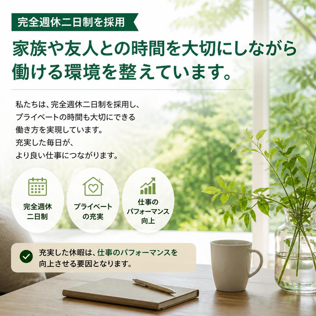 完全週休二日制の安心感
